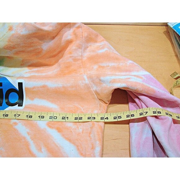 POLAROID Camera Official Merch Rare Tie Dye Oversized Hoodie Sweatshirt Size L - Picture 4 of 12